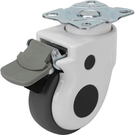 Roulette médicale silencieuse à spirale de 3,93 pouces avec frein en caoutchouc TPR pour établi (1/5)