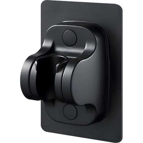 Support Pommeau De Douche - Sans Perçage - Angle Réglable - Étanche - Adhésif Puissant - Noir - 1 Pièce