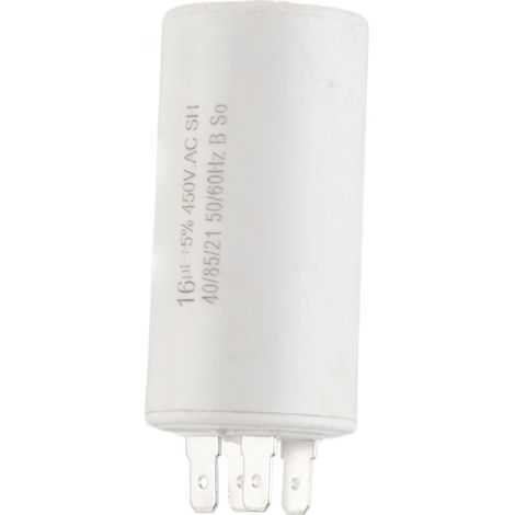 Betriebskondensator CBB60, Doppelzylinder-Motorkondensator für Waschmaschinen und Haushaltsgeräte, 450 V, 16 µF (1/5)