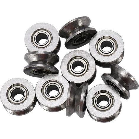 20 Stück V623ZZ Rillenkugellagerrollen für Eisenbahn-Linearantriebssysteme 4x13x6mm (1/3)