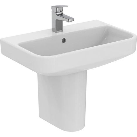 Ideal Standard I.Life S Compact Basin and Semi Pedestal 600mm Wide - 1 Tap Hole (1/4)