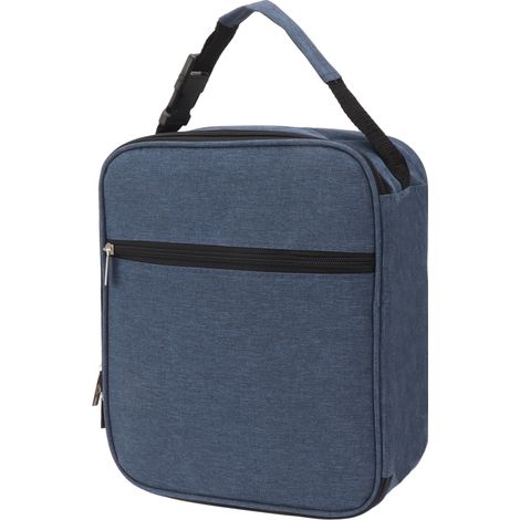 Sac isotherme 6L en tissu Oxford, doublure étanche, poignée de transport, fermeture éclair, sac déjeuner portable pour camping extérieur plage bleu marine (1/5)