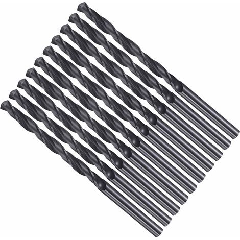 Foret Hélicoïdal, Mèche Polyvalente Universelle à Creuser 3mm, Forets Jobber 4241 HSS Nitruration Noir Tige Droite 118° pour Métal Tendre Acier Inoxydable Plastique Bois, 10 Pièces (1/5)