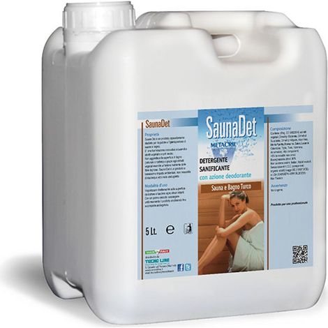SaunaDet detergente e igienizzante con azione nutriente per sauna 5Lt Metacril