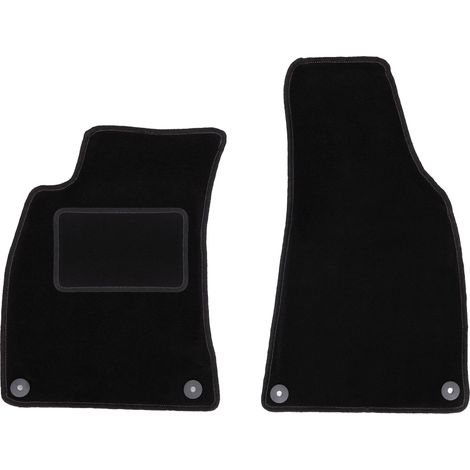 Alfombrillas delanteras para Audi A4 B6 sedán, familiar, cabrio y avant (2001-2004), color negro.