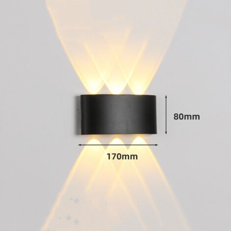Applique Murale LED 6W Intérieur 6 Lampes Murale Moderne Carré Up Down en Aluminium Eclairage Décoration Lumière pour Chambre a Coucher Bureau Lit Couloir Salon Hôtel Bar Blanc Chaude (1/3)