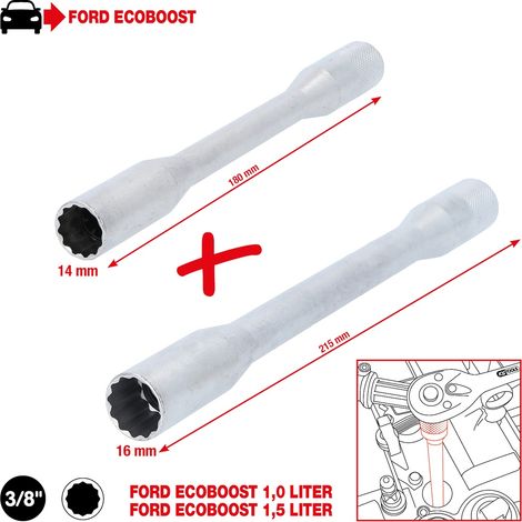 KS Tools 3/8 Zündkerzen-Stecknuss-Satz für EcoBoost Motoren, 2-tlg (1/5)