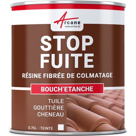 Arcane Industries – Peinture d'étanchéité fibrée 0.75 L – Réparation fissures et fuites – Pour toiture, façade, terrasse – Résistante intempéries