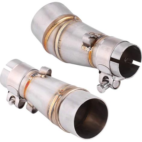 Échappement tuyau intermédiaire moto Glisser sur échappement lien intermédiaire connecteur de l'adaptateur de tuyau pour Z250 Ninja 250 13-16 (1/5)