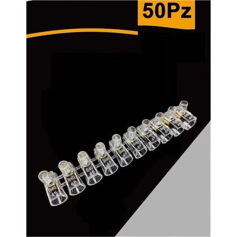 Lot de 50 colliers de serrage unipolaires transparents pour câbles, section 10 mm, MS-100