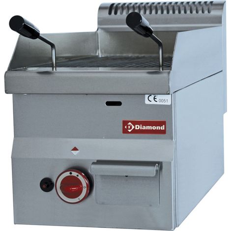 Grill pierre de lave gaz grille en fonte - Diamond (1/3)