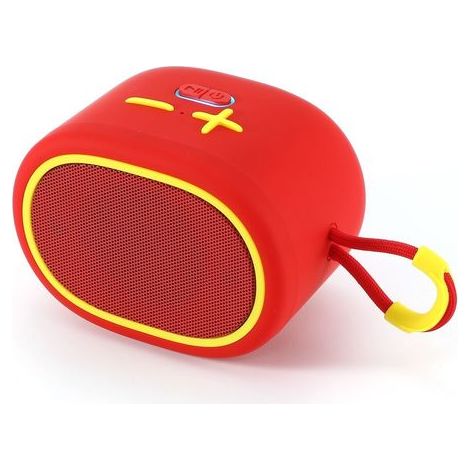 Haut - parleur Bluetooth portable – rouge, stéréo, autonomie de la batterie de 6 heures, idéal pour les petites fêtes et les campings courts (1/5)