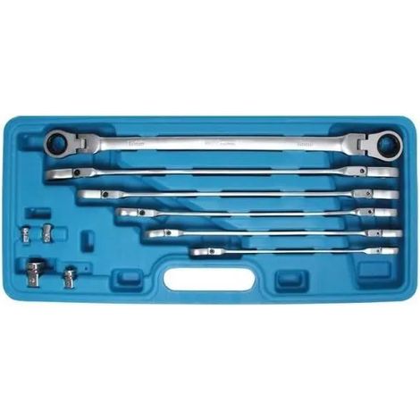 Set di chiavi a cricchetto doppio  8 - 19 mm  10 pz.