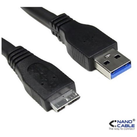 Nanocable - usb 3.0 cavo da 1 m connessione a/m-micro b/m - per dischi rigidi esterni, ecc.