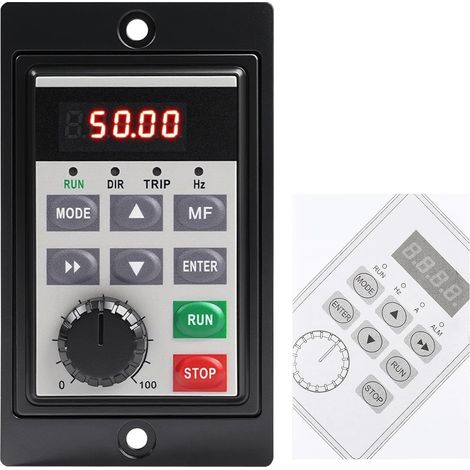 Variateur de Fréquence 750W VFD Contrôle Vectoriel Entrée Monophasée 220v Sortie Triphasée 220v Convertisseur de Fréquence Haute précision Variateur de Vitesse pour Moteur