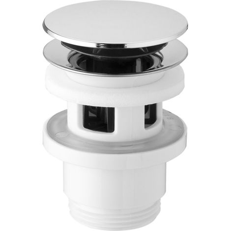 Bonde de lavabo 5/4", clic-clac, gros bouchon, 32-52mm, ABS/chrome (1/2)