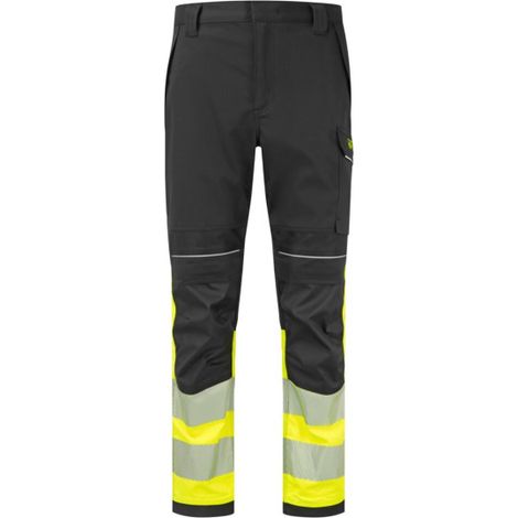 Pantalones de trabajo de alta visibilidad PW3 Modaflame, clase 1, resistentes al fuego FR450 36 pulgadas (talla 46) Amarillo/Negro (1/4)