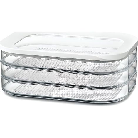 Boîte de Rangement à Charcuterie - ROSTI MEPAL - Modula - Blanc - 22.4 x 16 x 8.6 cm - Compatible Lave-Vaisselle