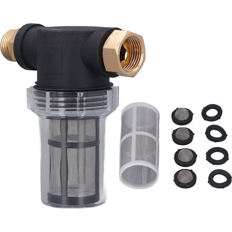 Garden hose filter for pressure washer, water inlet, inline sediment filter, whole house sediment pre-filter (1/5)
