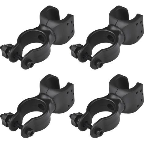 4-teiliger Gehstockhalter, Gehstockhalter für Rollatoren, vielseitiger Krückenhalter, universelles Zubehör für Krücken, Rollatoren, Rollstühle und Fahrräder