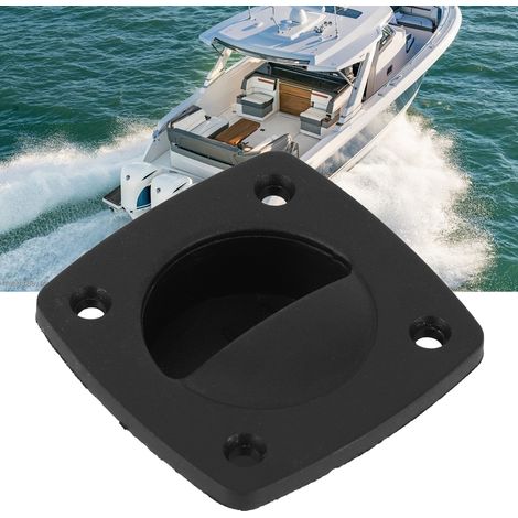 Poignée de trappe de pont en nylon noir, accessoire pour yacht, bateau de pêche, marine. (1/5)