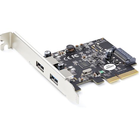 StarTech.com Scheda PCIe USB 3.1 a 2 porte - Scheda di espansione PCI Express USB 3.2 Gen 2 Type-A 10Gbps - Adattatore da PCI express a USB - Profilo completo/basso - Windows e Linux (1/4)