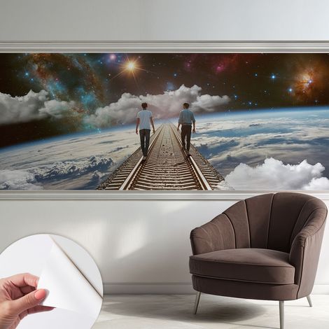 Fotomurale adesivo stickers - per camera da letto - per corridoio - decorazione casa moderna Viaggio cosmico 250x104 cm (1/5)