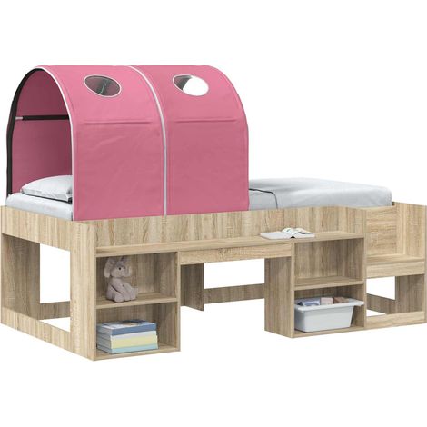 Maison Exclusive - Tunnel de lit 2 pcs Rose 211 x 52,5 x 2 cm Polyester