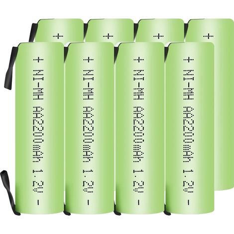 Batterie rechargeable, 2200mAh, compatible avec les rasoirs électriques, 8PCS (1/2)