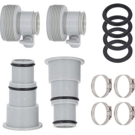 4-teiliges Set Poolschlauchadapter, PVC-Gewindeklemmen, Poolpumpenschlauchverbinder-Ersatzset