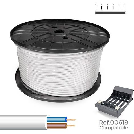 SEDILES Tubo tubolare H05VV-F 300/500V 2x1.50mm² colore bianco 200m (bobina Ø40x20cm)
