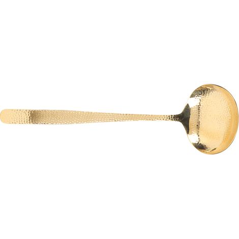 louche à soupe en laiton, louche martelée artisanale à long manche, passoire de cuisine tout cuivre, louche à soupe (1/5)