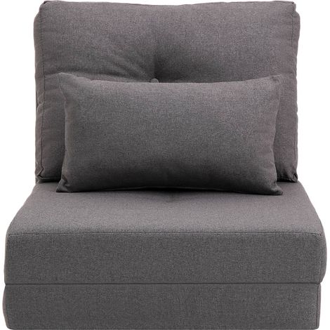 Silla De Suelo Cama Plegable 2 En 1 Con Respaldo Regulable, Sofá De Suelo Con Cojines Decorativos, Lino, Cojín De Asiento De Suelo