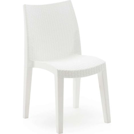SEDIA LADY BIANCA IMPILABILE DA ESTERNO ED INTERNO BIANCA 55 X 48 X H86 CM (1/4)
