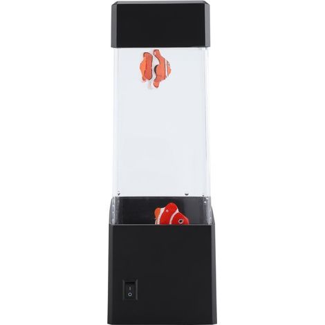 Beruhigende Nachttischlampe mit Vulkan-, Aquarium- und Fischmotiv warmes LED-Licht HG (1/5)