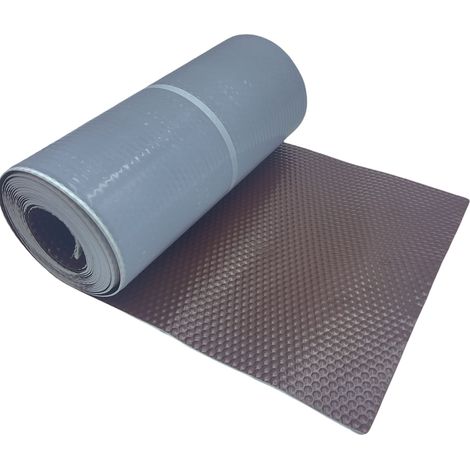 DMS – Rouleau d'étanchéité aluminium marron 300 mm x 5 m – RAL 8017 – Auto-adhésif pour murs et cheminées – Résistant aux intempéries (1/2)