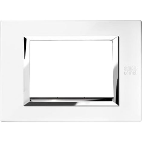 Placca expì metallo bianco perla, 3 moduli urmet 13903.bp (1/4)