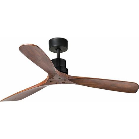 Ventilatore da soffitto LANTAU L – Motore 220V DC – 3 pale – 6 velocità regolabili – Portata d'aria 147,56 m³/min – Nero opaco – Per ambienti fino a 28 m² (1/5)