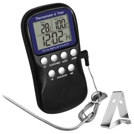 Ménage cuisine four sonde thermomètre alimentaire bouillir sucre cuisson alarme affichage numérique thermomètre électronique (1/3)