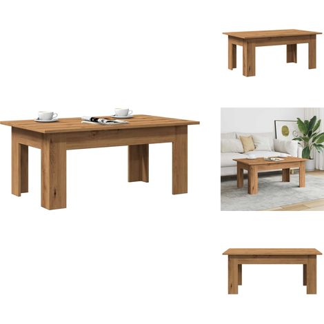 Couchtisch Artisan-Eiche 100x60x42 cm Holzwerkstoff - Couchtisch - Couchtische - Beistelltisch - Sofatisch (1/5)