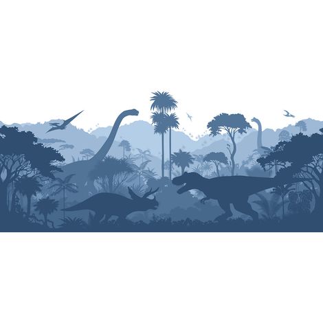 Papier peint panoramique enfants - Dinosaures - 130 cm x 57 cm (1/2)