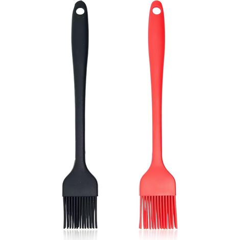 Pinceau de cuisine en silicone sans BPA - Anti-adhésif - Résistant à la chaleur - Pour la cuisson, le barbecue, la cuisine et la friture, un design sain - E21-GJSKS (1/5)
