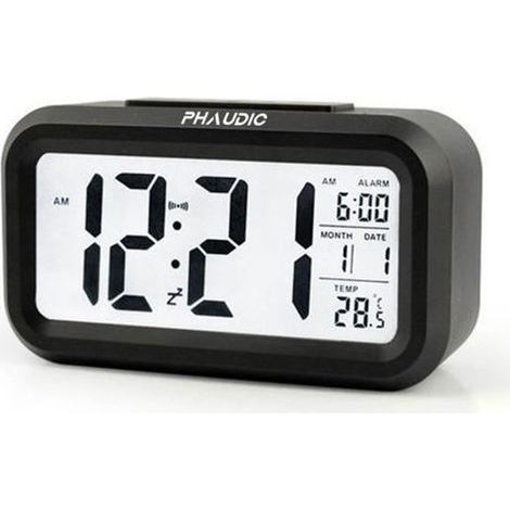 PHAUDIC® Réveil Digital Alarme Horloge Numérique Alarm Clock LCD avec fonction Snooze, Rétro-éclairage, lumière de Nuit,-Ywey (1/5)
