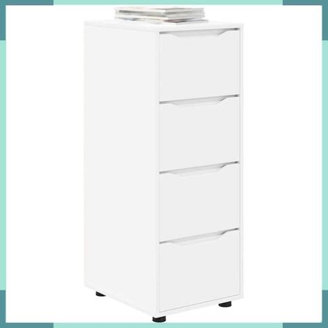 888897 Armoire de rangement Blanc 40 x 48 x 105 cm Bois d'ingénierie (1/5)