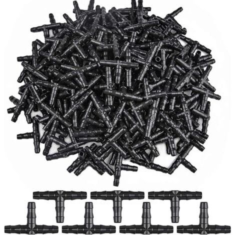 100 pièces outil d'irrigation de jardin pour 4/7 T 4/7 mm connexion de tuyau de système de goutte à goutte (4/7 tee positif) (1/5)