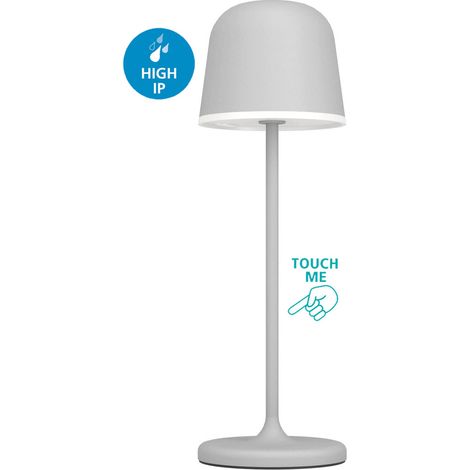 Lampade Da Tavolo Esterno Mannera Alluminio Grigio Policarbonato Bianco Led (1/5)
