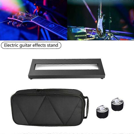 Pédalier d'effets compact pour guitare et basse, en aluminium et métal, avec sac de transport. (1/4)