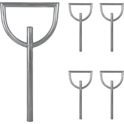 5x Fahrradanlehnbügel 115 x 56 cm Stahl feuerverzinkt Ø 60 mm zum Einbetonieren Fahrradständer Typ D (1/5)