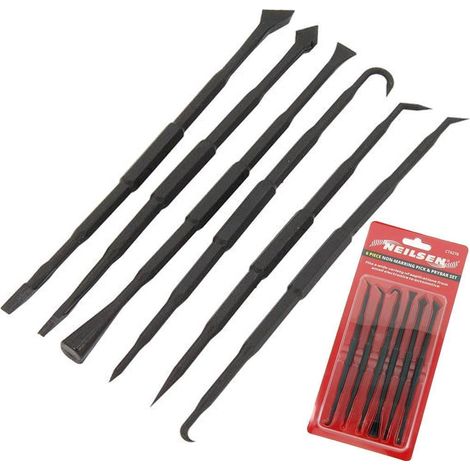 Neilsen 6pc Non Marring Car Trim Pick And Prybar Tool Kit Automotive O RIng Set (1/2)