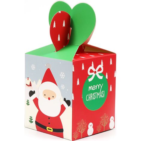 GESCHENKKARTON 24 dekorative Weihnachtsschachteln in Form eines grünen Weihnachtsmanns, festliche Schachteln für die Feierlichkeiten zum Jahresende (1/4)